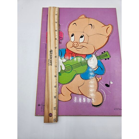 Connor Toy Porky Pig Troubador Warner Bros. 12 Pc. Wooden puzzle - Picture 3 of 4
